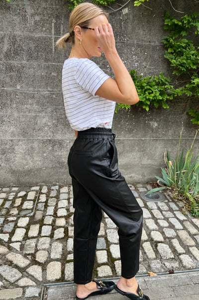 High Waisted Leather Look Pant
