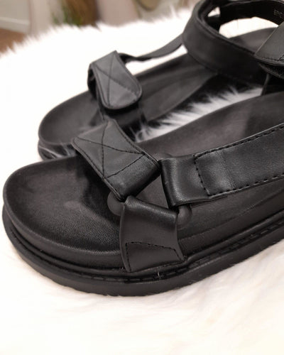 Black Strappy Sandals  