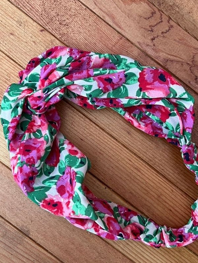 Twist Headband - Floral Pink